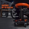 image:imageVEVOR Mechanic Stool 250 LBS Rolling Pneumatic Creeper GarageShop Seat Adjustable Height 1622 inch in Padded Rolling Workshop Stool with Tool Tray for Garage Shop Auto Repair BlackOrange