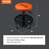 image:imageVEVOR Mechanic Stool 250 LBS Rolling Pneumatic Creeper GarageShop Seat Adjustable Height 1622 inch in Padded Rolling Workshop Stool with Tool Tray for Garage Shop Auto Repair BlackOrange