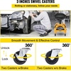image:imageVEVOR Rolling Garage Stool 300LBS Capacity Adjustable Height from 24 in to 287 in Mechanic Seat with 360degree Swivel Wheels and Tool Tray for Workshop Auto Repair Shop YellowRolling Garage Stool