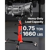 image:imageVEVOR Transmission Jack075 Ton1660 lbs Capacity Hydraulic Telescopic Transmission Jack 2Stage Floor Jack Stand with Foot Pedal 360 Swivel Wheel GarageShop Lift Hoist Red1660LBS