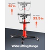 image:imageVEVOR Transmission Jack075 Ton1660 lbs Capacity Hydraulic Telescopic Transmission Jack 2Stage Floor Jack Stand with Foot Pedal 360 Swivel Wheel GarageShop Lift Hoist Red1660LBS