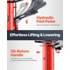 image:imageVEVOR Transmission Jack075 Ton1660 lbs Capacity Hydraulic Telescopic Transmission Jack 2Stage Floor Jack Stand with Foot Pedal 360 Swivel Wheel GarageShop Lift Hoist Red1660LBS