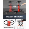 image:imageVEVOR Transmission Jack075 Ton1660 lbs Capacity Hydraulic Telescopic Transmission Jack 2Stage Floor Jack Stand with Foot Pedal 360 Swivel Wheel GarageShop Lift Hoist Red1660LBS