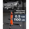 image:imageVEVOR Transmission Jack12Ton1100lbs Capacity Hydraulic Telescopic Transmission Jack 2Stage with Foot Pedal 360 Swivel Wheel GarageShop Lift Hoist Orange