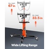 image:imageVEVOR Transmission Jack12Ton1100lbs Capacity Hydraulic Telescopic Transmission Jack 2Stage with Foot Pedal 360 Swivel Wheel GarageShop Lift Hoist Orange