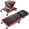 image:imageVEVOR Foldable Z Garage Creeper 40 in 450 lbs Load Capacity Rolling Folding Mechanic Creeper Stool with 6 Universal Wheels Padded Seat Steel Frame Lay Down or Sit Chair for Garage Shop or HomeRed