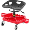 image:imageVEVOR Rolling Garage Stool 300LBS Capacity Adjustable Height from 24 in to 287 in Mechanic Seat with 360degree Swivel Wheels and Tool Tray for Workshop Auto Repair Shop YellowRed