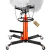 image:imageVEVOR Transmission Jack12Ton1100lbs Capacity Hydraulic Telescopic Transmission Jack 2Stage with Foot Pedal 360 Swivel Wheel GarageShop Lift Hoist Orange
