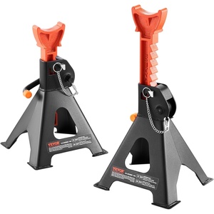 image:imageVEVOR Jack Stands 3 Ton 6000 lbs Capacity Car Jack Stands Double Locking 108163 inch Adjustable Height for Lifting SUV Pickup Truck Car and UTVATV Red 1 Pair3T 2Locking