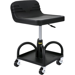 image:imageVEVOR Mobile Rolling Seat 300LBS Capacity 157 to 205 Adjustable Height Mechanic Rolling Stool with Swivel Wheels and Tool Tray for Workshop Auto Repair Shop Black