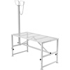 image:imageVEVOR Goat Milking Stand  Deluxe Adjustable 51x23 inch Premier Metal Livestock Stand Durable Headpiece and Nose Loop Height Adjustable 21 to 33 Ideal for Horned Farm Animals WhiteWhite 51x23 Adjustable