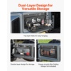 image:imageVEVOR Tailgate Table for Jeep Wrangler JL 2019  Present Carbon Steel Foldable Molle Panel DoubleLayer Drop Down Table Rear Cargo Storage Rack Shelf Luggage Holder Carrier Camping AccessoriesJeep Wrangler JL 2019  Present