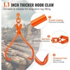image:imageVEVOR Timber Claw Hook 28 inch 4 Claw Log Grapple Logging Tongs Swivel Steel Log Lifting Tongs 31 Max Opening Eagle Claws with 2205LBS1000kg Loading Capacity for Tractors ATVs Trucks Forklifts32inSwivel