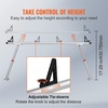 image:imageVEVOR Truck Rack 800 lbs Capacity 71x32 Aluminum Ladder Rack for Truck with 8 NonDrilling CClamps Heavy Duty Truck Bed Rack TwoBar Set for Kayak Surfboard Lumber LadderHeight Adjustable