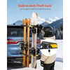 image:imageVEVOR Universal Car Roof Rack  Fit Most Crossbars Carry up to 6 Pairs of Skis or 4 Snowboards Aluminum Snowboard Ski Rack with Lock amp Rubber PaddingRear Rack Fold1