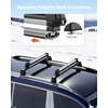 image:imageVEVOR Universal Car Roof Rack  Fit Most Crossbars Carry up to 6 Pairs of Skis or 4 Snowboards Aluminum Snowboard Ski Rack with Lock amp Rubber PaddingRoof Rack TStyle  Rails