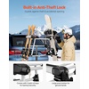 image:imageVEVOR Universal Car Roof Rack  Fit Most Crossbars Carry up to 6 Pairs of Skis or 4 Snowboards Aluminum Snowboard Ski Rack with Lock amp Rubber PaddingRear Rack Fold4