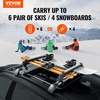 image:imageVEVOR Universal Car Roof Rack  Fit Most Crossbars Carry up to 6 Pairs of Skis or 4 Snowboards Aluminum Snowboard Ski Rack with Lock amp Rubber PaddingRoof Rack Full