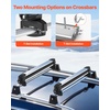 image:imageVEVOR Universal Car Roof Rack  Fit Most Crossbars Carry up to 6 Pairs of Skis or 4 Snowboards Aluminum Snowboard Ski Rack with Lock amp Rubber PaddingRoof Rack Universal