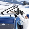 image:imageVEVOR Universal Car Roof Rack  Fit Most Crossbars Carry up to 6 Pairs of Skis or 4 Snowboards Aluminum Snowboard Ski Rack with Lock amp Rubber PaddingRoof Rack TStyle  Rails