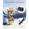 image:imageVEVOR Universal Car Roof Rack  Fit Most Crossbars Carry up to 6 Pairs of Skis or 4 Snowboards Aluminum Snowboard Ski Rack with Lock amp Rubber PaddingRear Rack Fold1