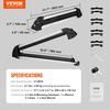 image:imageVEVOR Universal Car Roof Rack  Fit Most Crossbars Carry up to 6 Pairs of Skis or 4 Snowboards Aluminum Snowboard Ski Rack with Lock amp Rubber PaddingRoof Rack Full