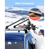 image:imageVEVOR Universal Car Roof Rack  Fit Most Crossbars Carry up to 6 Pairs of Skis or 4 Snowboards Aluminum Snowboard Ski Rack with Lock amp Rubber PaddingRoof Rack TStyle  Rails