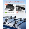 image:imageVEVOR Universal Car Roof Rack  Fit Most Crossbars Carry up to 6 Pairs of Skis or 4 Snowboards Aluminum Snowboard Ski Rack with Lock amp Rubber PaddingRoof Rack Full
