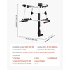 image:imageVEVOR Universal Car Roof Rack  Fit Most Crossbars Carry up to 6 Pairs of Skis or 4 Snowboards Aluminum Snowboard Ski Rack with Lock amp Rubber PaddingRear Rack Fold4