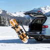 image:imageVEVOR Universal Car Roof Rack  Fit Most Crossbars Carry up to 6 Pairs of Skis or 4 Snowboards Aluminum Snowboard Ski Rack with Lock amp Rubber PaddingRear Rack Fold1