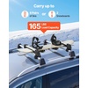 image:imageVEVOR Universal Car Roof Rack  Fit Most Crossbars Carry up to 6 Pairs of Skis or 4 Snowboards Aluminum Snowboard Ski Rack with Lock amp Rubber PaddingRoof Rack Full