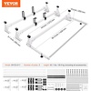 image:imageVEVOR Van Roof Ladder Rack 54 HeavyDuty Steel Rack 800 lbs Capacity Drilling with Straps Fit for Ford Transit 150 250 350 20152022 3 BarsWhite