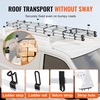 image:imageVEVOR Van Roof Ladder Rack 54 HeavyDuty Steel Rack 800 lbs Capacity Drilling with Straps Fit for Ford Transit 150 250 350 20152022 3 BarsWhite