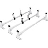 image:imageVEVOR Van Roof Ladder Rack 54 HeavyDuty Steel Rack 800 lbs Capacity Drilling with Straps Fit for Ford Transit 150 250 350 20152022 3 BarsWhite