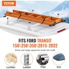 image:imageVEVOR Van Roof Ladder Rack 54 HeavyDuty Steel Rack 800 lbs Capacity Drilling with Straps Fit for Ford Transit 150 250 350 20152022 3 BarsWhite