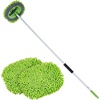 image:imageVEVOR Car Wash Brush 62Inch Extendable Car Washing Brush with Long Handle Soft Chenille Fiber Car Wash Mop Mitt 180 Rotatable Car Cleaning Brush with 1 Replacement Mop for Car RV Window FloorSoft Chenille Fiber head