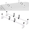 image:imageVEVOR Van Roof Ladder Rack 54 HeavyDuty Steel Rack 800 lbs Capacity Drilling with Straps Fit for Ford Transit 150 250 350 20152022 3 BarsWhite