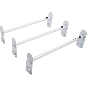 image:imageVEVOR Ladder Racks for Van 402 inch748 inch Adjustable Van Racks 750 LBS Capacity Alloy Steel Roof Ladder Racks Rain Gutter Racks Compatible with Minivans FullSize Vans 3 Pcs Whitefor Fullsize Vans