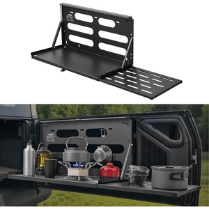 image:imageVEVOR Tailgate Table for 20212026 Ford Bronco 4 Door Hardtops Exclude Bronco Sport 88 lbs Load Capacity Carbon Steel Foldable Molle Panel Drop Down Table Rear Door Cargo Storage Rack ShelfJL2019  Present
