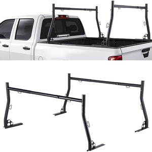 image:imageVEVOR Truck Rack 1934inch Extendable Truck Ladder Rack 386436 Adjustable Height 250 lbs Capacity Steel Ladder Rack for Truck Heavy Duty Truck Bed Rack for Kayak Surfboard Lumber LadderDrilling