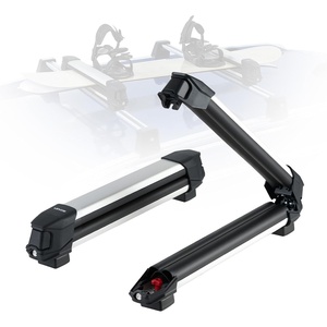 image:imageVEVOR Universal Car Roof Rack  Fit Most Crossbars Carry up to 6 Pairs of Skis or 4 Snowboards Aluminum Snowboard Ski Rack with Lock amp Rubber PaddingRoof Rack TStyle