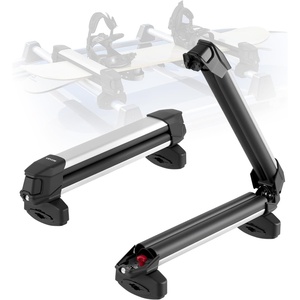 image:imageVEVOR Universal Car Roof Rack  Fit Most Crossbars Carry up to 6 Pairs of Skis or 4 Snowboards Aluminum Snowboard Ski Rack with Lock amp Rubber PaddingRoof Rack Full