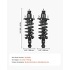 image:imageVEVOR 172497L 172497R Rear Shock Absorber Strut 2Pcs Shock and Strut Assembly with Coil Spring Compatible with 20072009 Honda CRV Automotive Replacement Struts0709 Honda CRV Rear