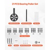 image:imageVEVOR 21in1 Bearing Puller Set 21 PCS 3Jaw Hook Puller for Internal External Bearings and Bearing Without Inner Shaft Multifunctional Bearing Removal Tool with Heavy Duty Portable Storage Case