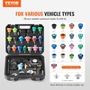 image:imageVEVOR 28 pcs Universal Radiator Pressure Tester Kit Coolant Pressure Tester Kit with Manual Pump and ColorCoded Test Caps Coolant Vacuum Refill kit for Cars Motorcycles Trucks Cooling System28pcs