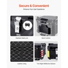 image:imageVEVOR 55L Universal Aluminum Alloy Motorbike Tail Box with Leather Lining Waterproof Detachable Motorcycle Top Box with Lock amp Back Cushion Fit for 99 of Motorcycle Frames