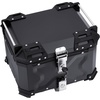 image:imageVEVOR 55L Universal Aluminum Alloy Motorbike Tail Box with Leather Lining Waterproof Detachable Motorcycle Top Box with Lock amp Back Cushion Fit for 99 of Motorcycle Frames