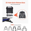 image:imageVEVOR 55L Universal Aluminum Alloy Motorbike Tail Box with Leather Lining Waterproof Detachable Motorcycle Top Box with Lock amp Back Cushion Fit for 99 of Motorcycle Frames