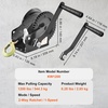 image:imageVEVOR Boat Winch1200 lbs Capacity Hand Boat Trailer Winch Heavy Duty Rope Crank with 23 ft Polyester Strap and TwoWay Ratchet Manual Operated Hand Crank Winch for Trailer Boat or ATV Towing1200 LBS