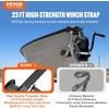 image:imageVEVOR Boat Winch1200 lbs Capacity Hand Boat Trailer Winch Heavy Duty Rope Crank with 23 ft Polyester Strap and TwoWay Ratchet Manual Operated Hand Crank Winch for Trailer Boat or ATV Towing1200 LBS